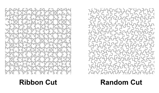 Jigsaw Puzzle Ribbon Cut vs Random Cut