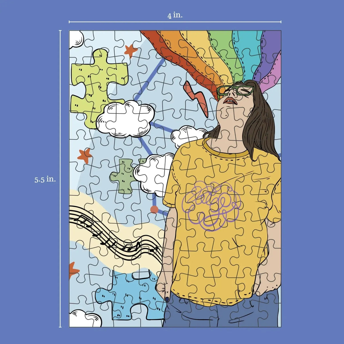 Stimulated 99 Piece Mini Jigsaw Puzzle Puzzledly