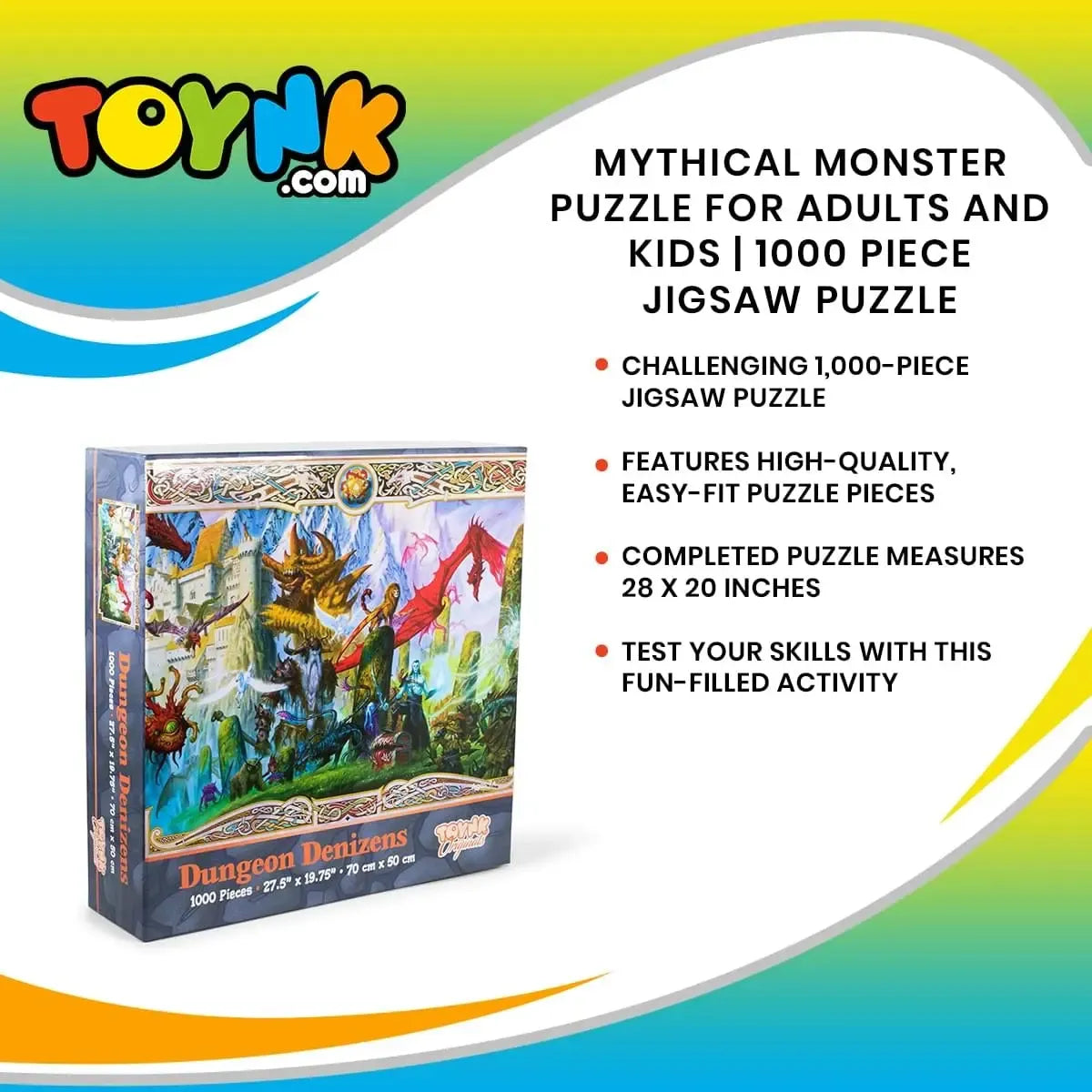 Dragon Denizens 1000 Piece Jigsaw Puzzle Toynk