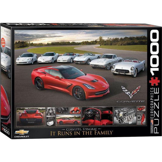 2014 Corvette Stingray It Runs in the Family 1000 Piece Jigsaw Puzzle Eurographics