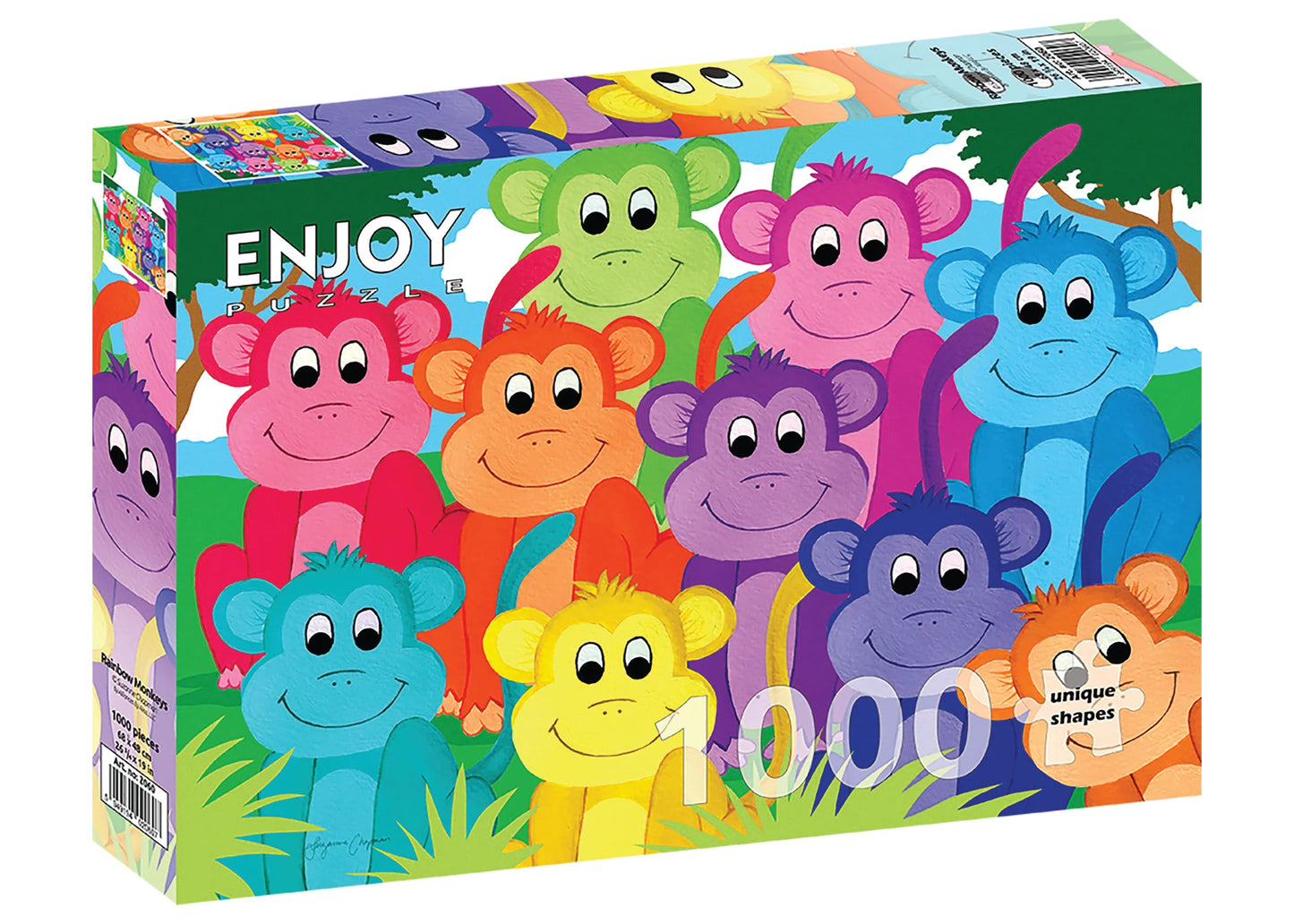 Rainbow Monkeys 1000 Piece Jigsaw Puzzle Enjoy