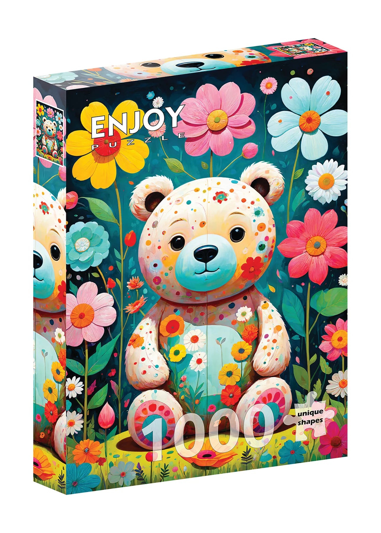 Flower Teddy 1000 Piece Jigsaw Puzzle Enjoy