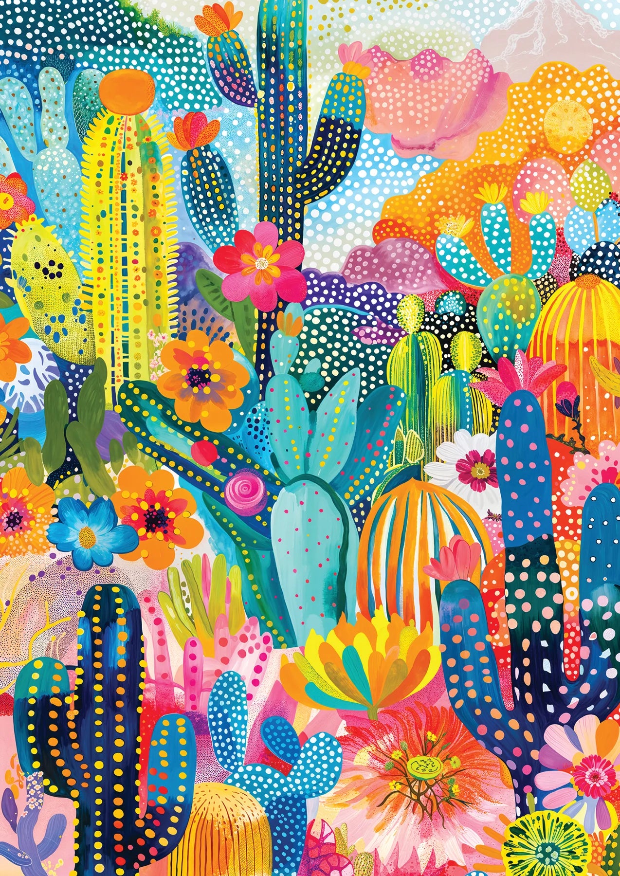 Cacti Land 1000 Piece Jigsaw Puzzle Enjoy