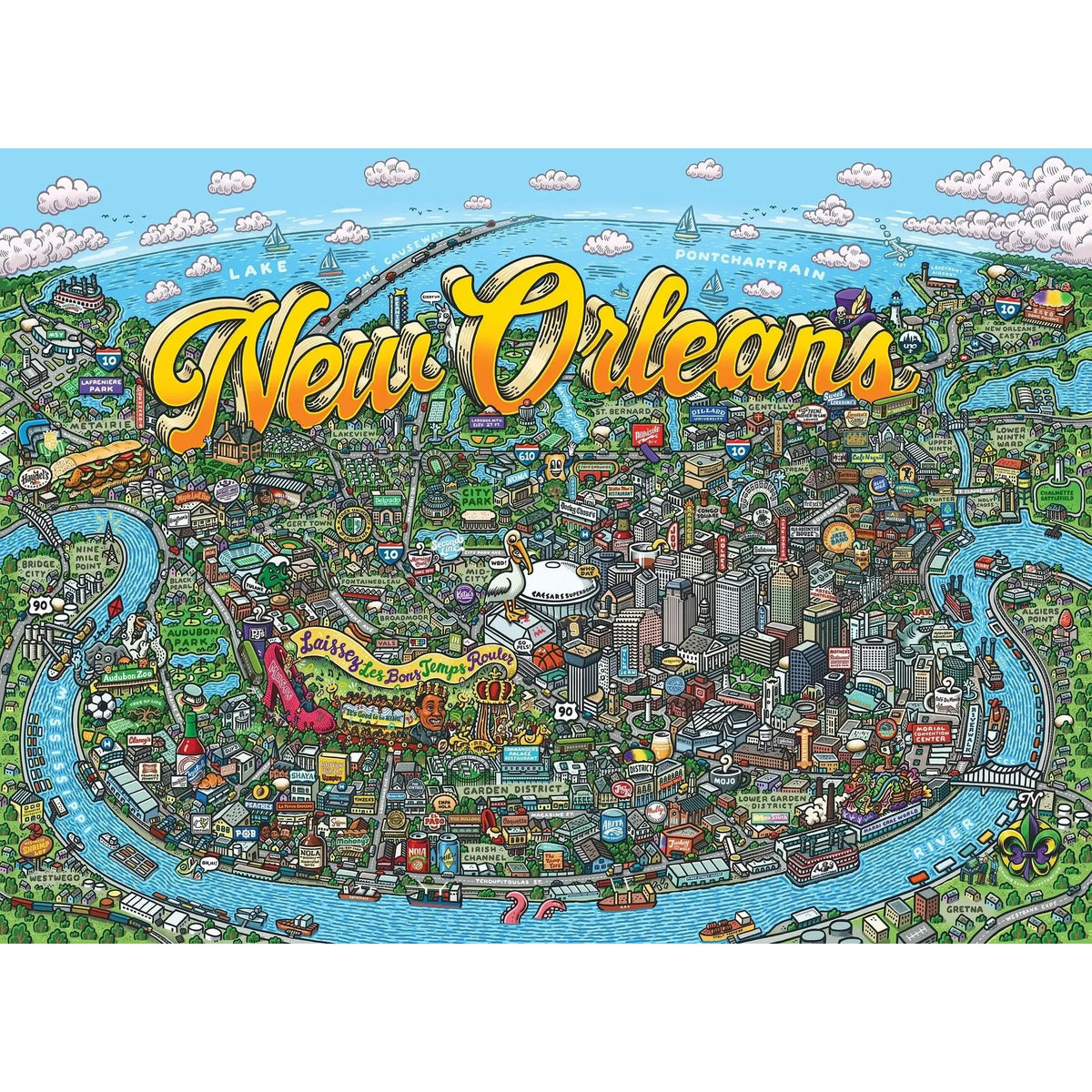 New Orleans 1000 Piece Jigsaw Puzzle Birdie