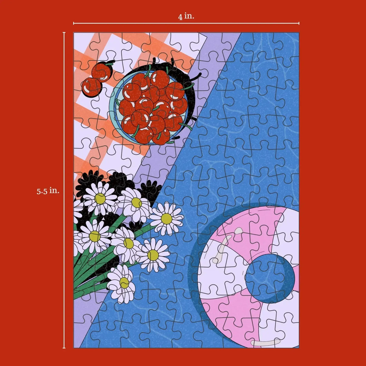 Pool Day 99 Piece Mini Jigsaw Puzzle Puzzledly