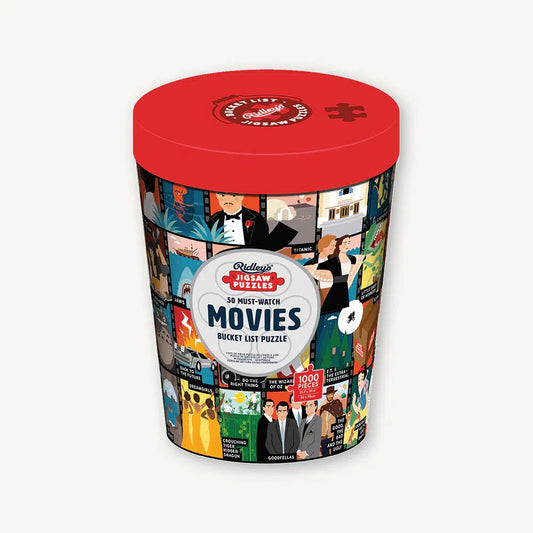 50 Must-Watch Movies Bucket List 1000 Piece Jigsaw Puzzle Ridley