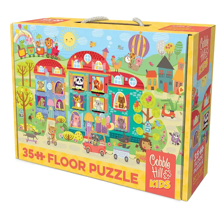 Friendly Neighbors 35 Piece Floor Jigsaw Puzzle Cobble Hill