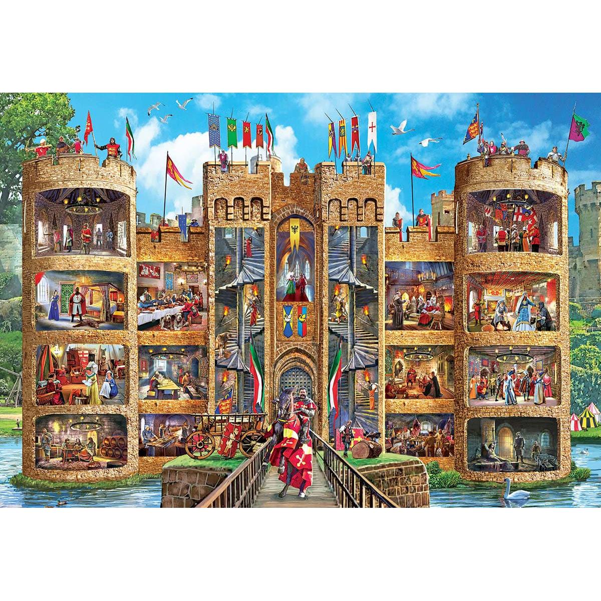 Medieval Castle Cut Away 1000 Piece EZ-Grip Jigsaw Puzzle MasterPieces