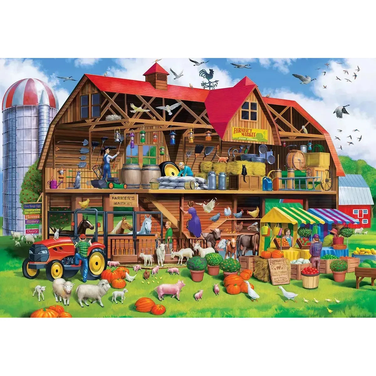 Family Barn Cut Away 1000 Piece EZ-Grip Jigsaw Puzzle MasterPieces