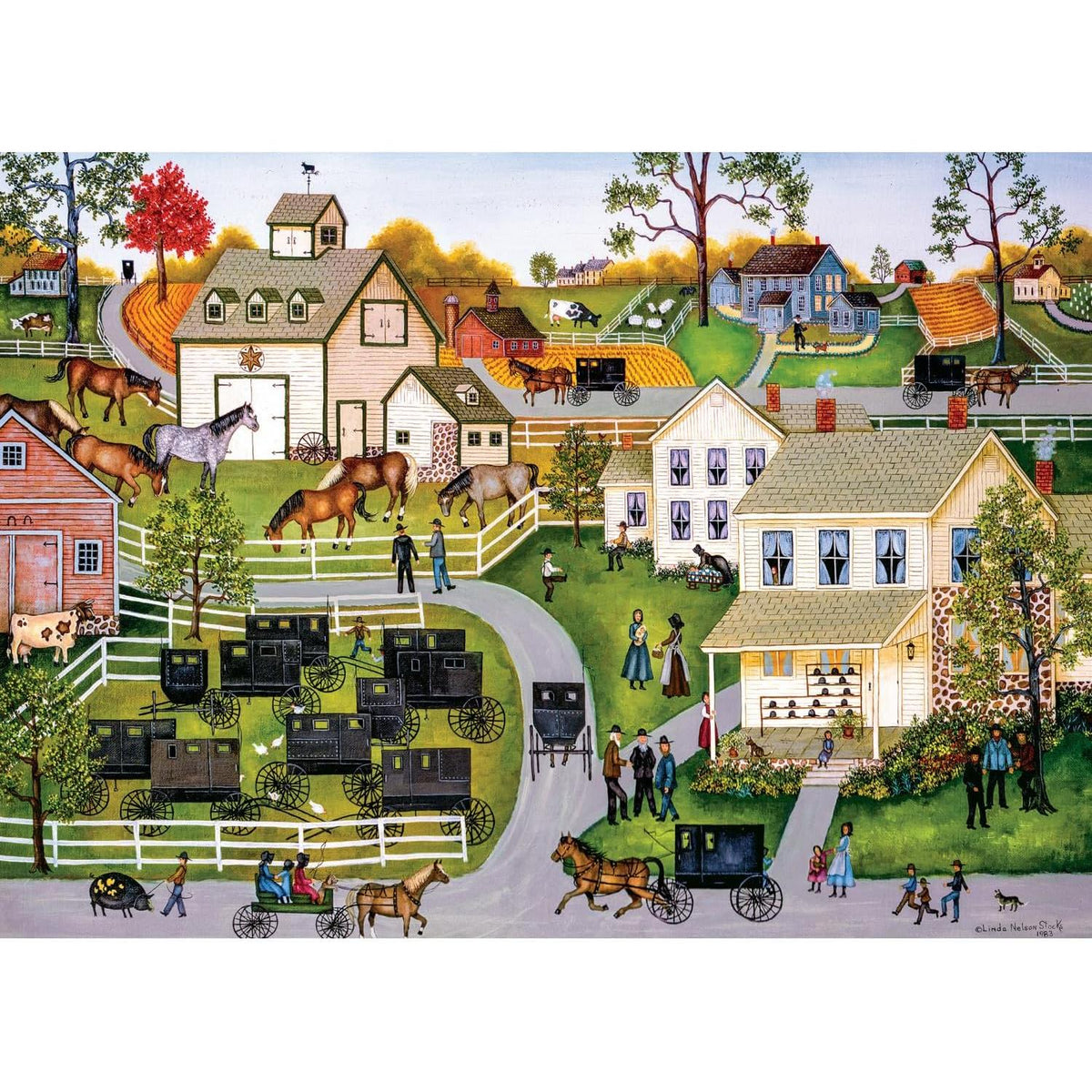 Sunday Meeting Hometown Gallery 1000 Piece Jigsaw Puzzle MasterPieces