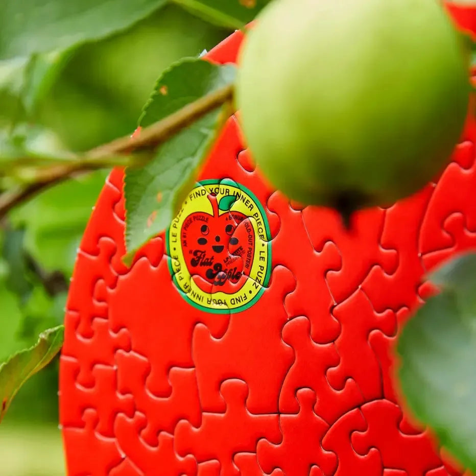 Flat Apple 81 Piece Round Jigsaw Puzzle Le Puzz
