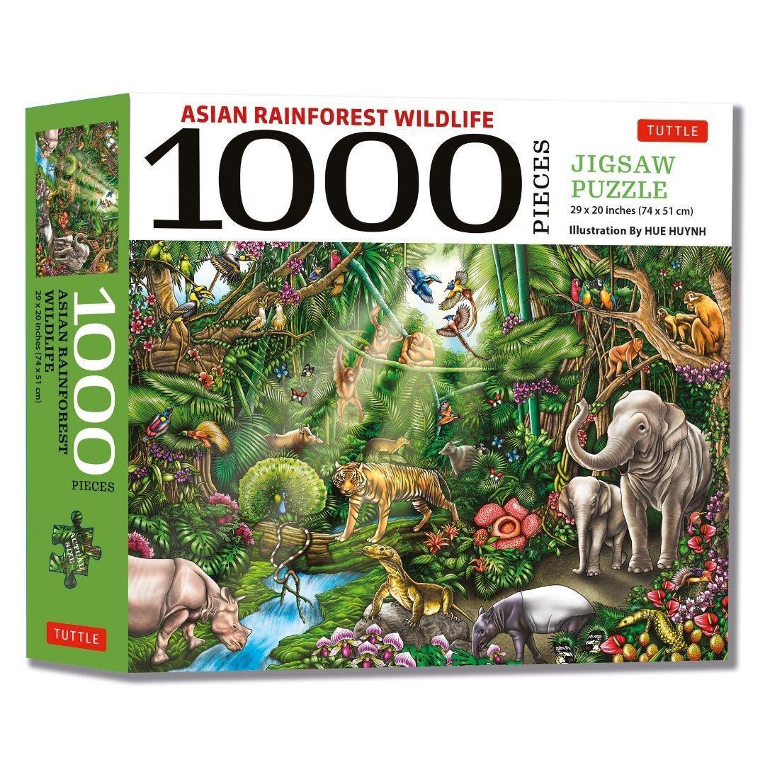 Asian Rainforest Wildlife 1000 Piece Jigsaw Puzzle Tuttle