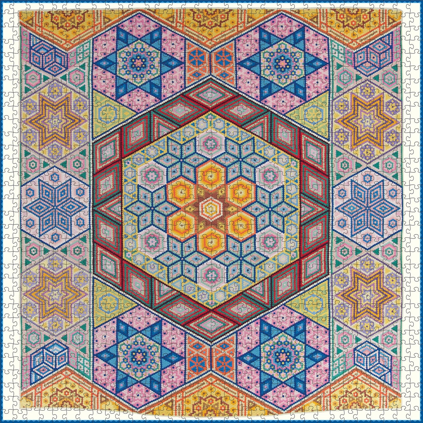 Mosaic Quilt 1000 Piece Jigsaw Puzzle Pomegranate
