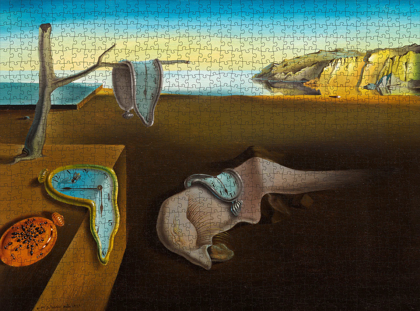 The Persistence of Memory by Dalí 1000 Piece Jigsaw Puzzle Pomegranate