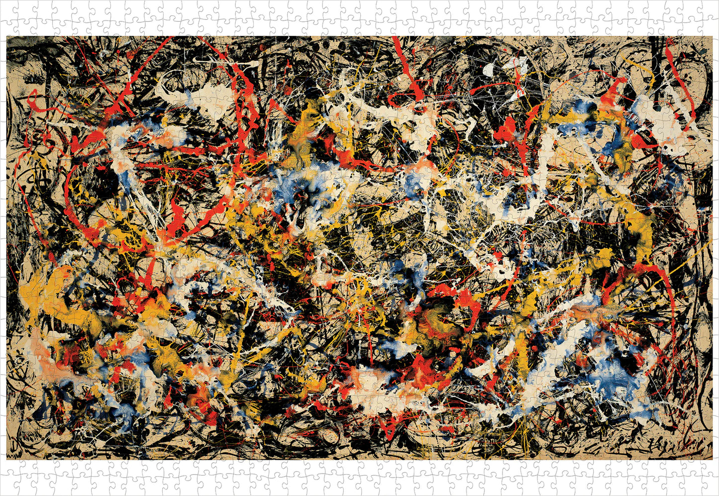 Convergence by Jackson Pollock 1000 Piece Jigsaw Puzzle Pomegranate
