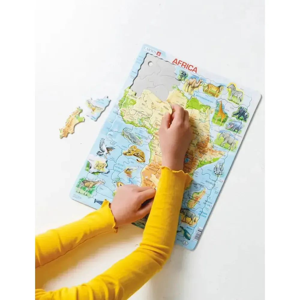 Africa Map 63 Piece Tray Jigsaw Puzzle Larsen