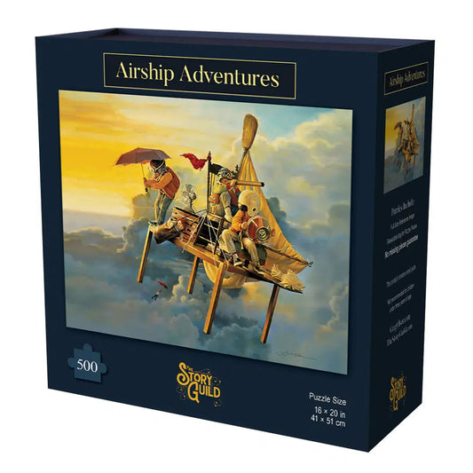 Airship Adventures 500 Piece Jigsaw Puzzle Story Guild