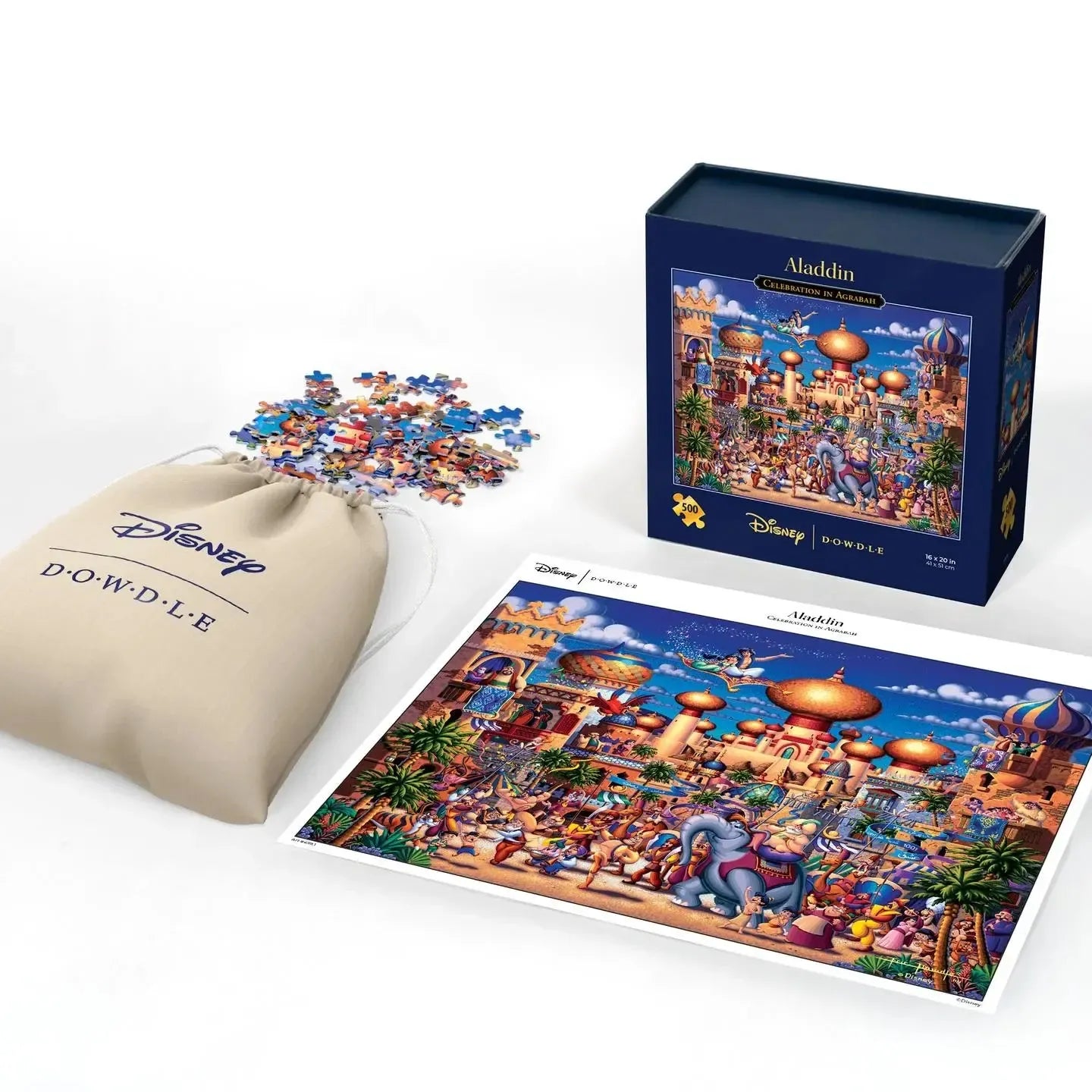 Aladdin Celebration in Agrabah 500 Piece Jigsaw Puzzle Disney x Dowdle