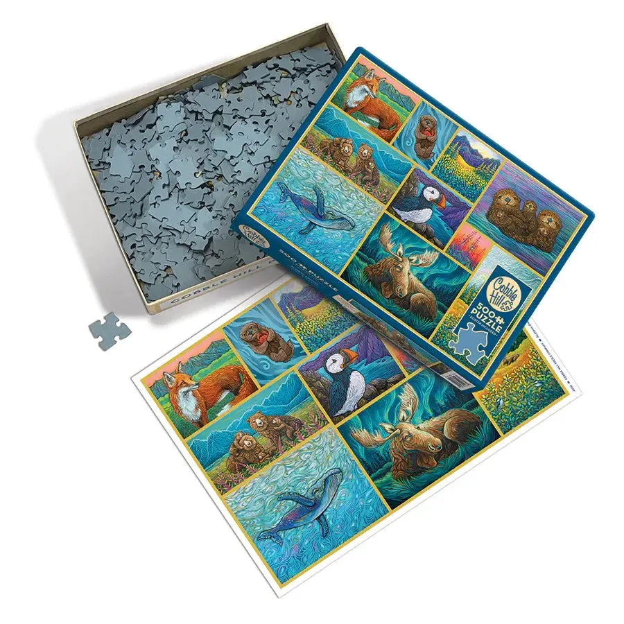 Alaskan Animals 500 Piece Jigsaw Puzzle Cobble Hill