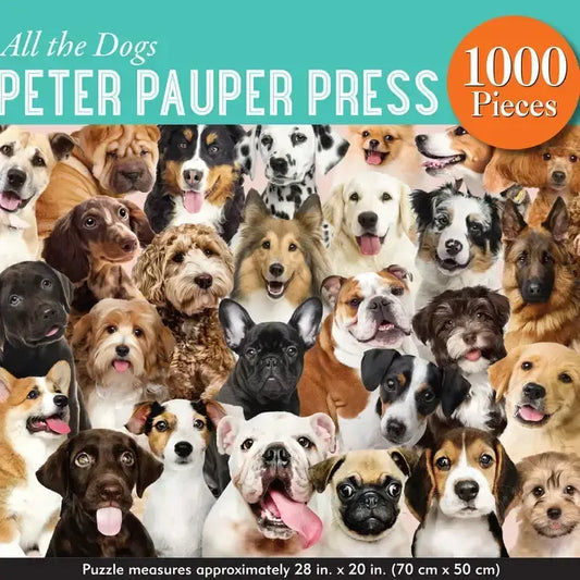 All the Dogs 1000 Piece Jigsaw Puzzle Peter Pauper