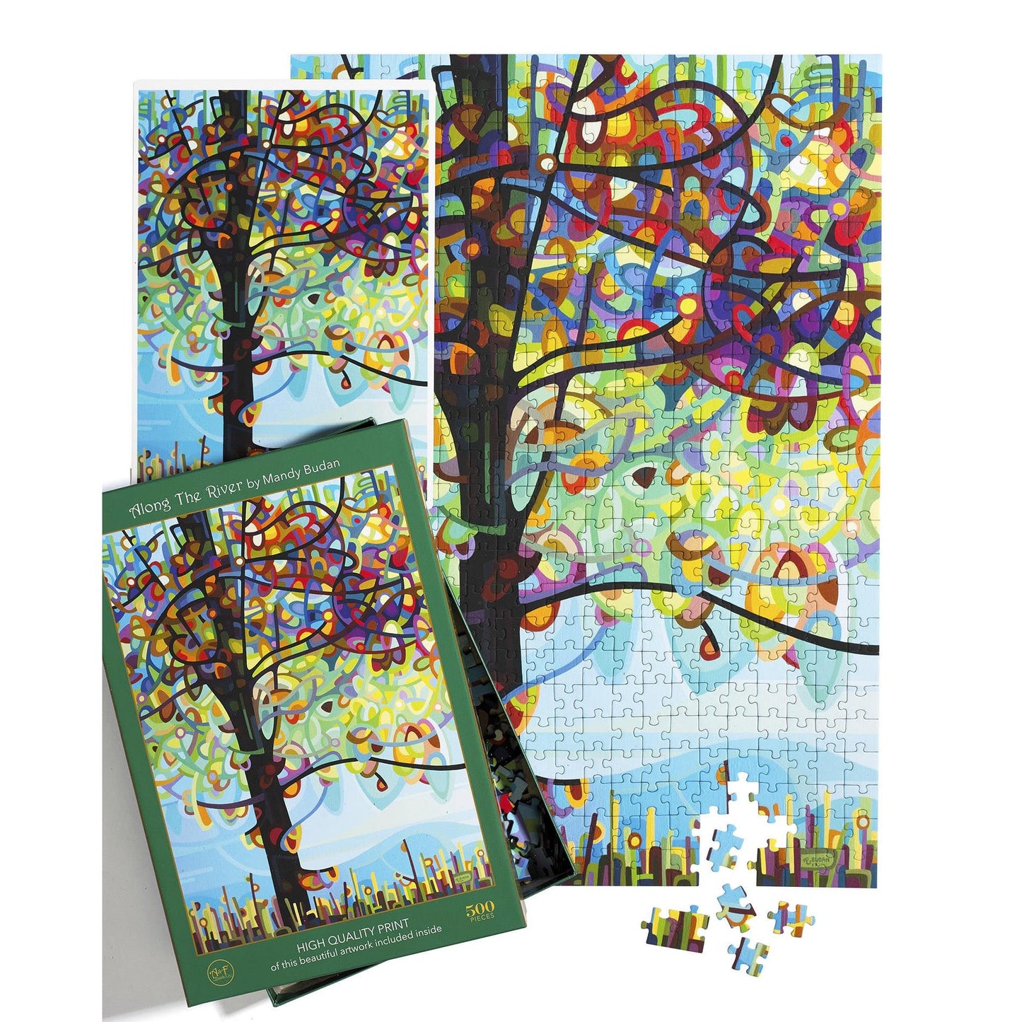 Along the River 500 Piece Premium Jigsaw Puzzle Art & Fable