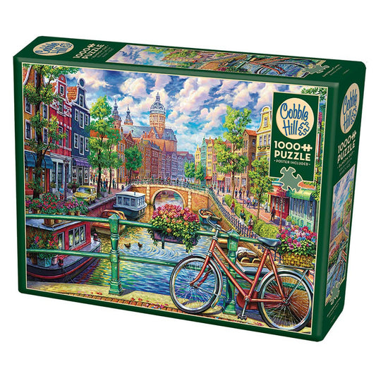 Amsterdam Canal 1000 Piece Jigsaw Puzzle Cobble Hill