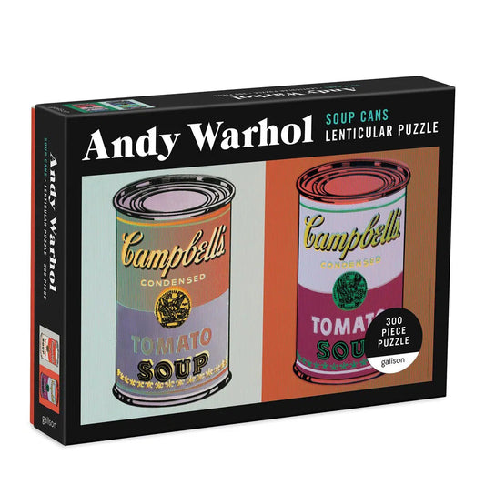 Andy Warhol Soup Cans 300 Piece Lenticular Jigsaw Puzzle Galison