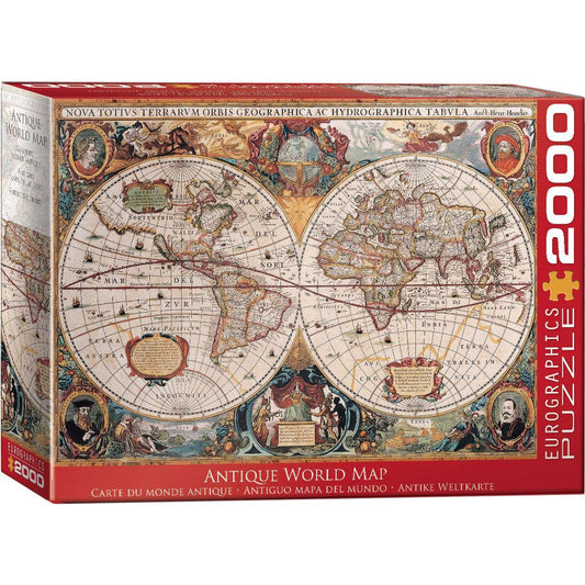 Antique World Map 2000 Piece Jigsaw Puzzle Eurographics