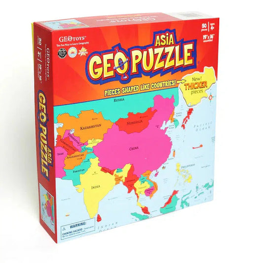 Asia GeoPuzzle 50 Piece Jigsaw Puzzle Geotoys