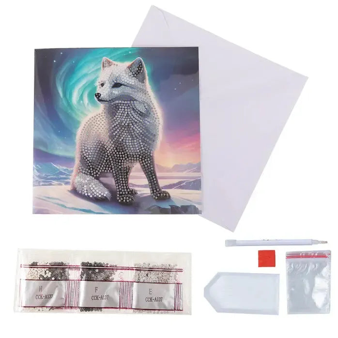 Aurora the Fox Crystal Art Card Kit Craft Buddy