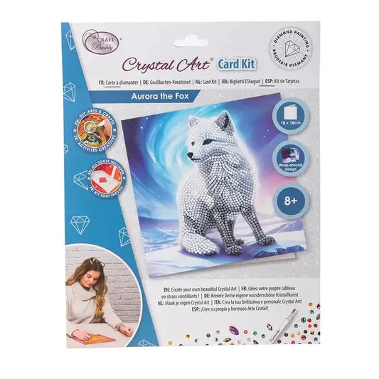 Aurora the Fox Crystal Art Card Kit Craft Buddy