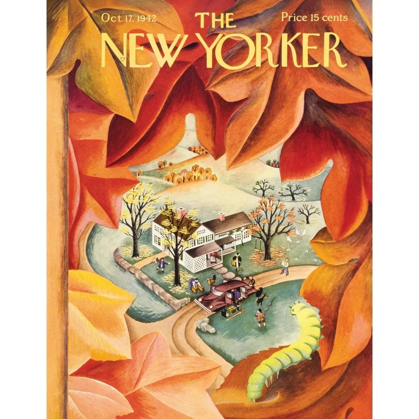 Autumn View The New Yorker 100 Piece Mini Jigsaw Puzzle NYPC