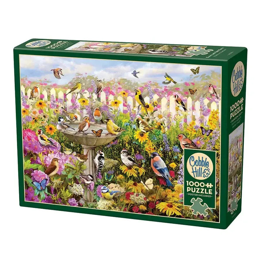 Backyard Bird Bath 1000 Piece Jigsaw Puzzle Cobble Hill