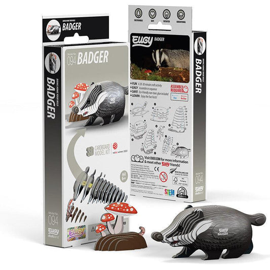 Badger 3D Cardboard Model Kit Eugy