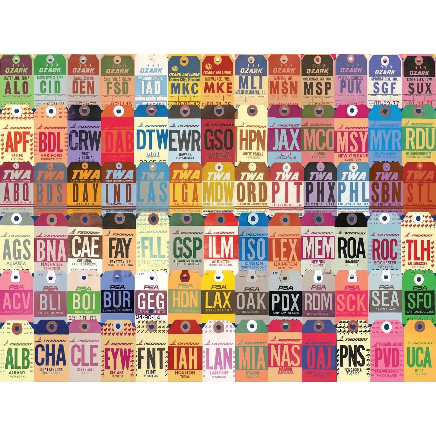Baggage Tags American Airlines 1000 Piece Jigsaw Puzzle NYPC