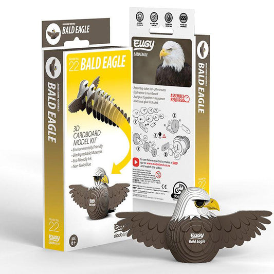 Bald Eagle 3D Cardboard Model Kit Eugy