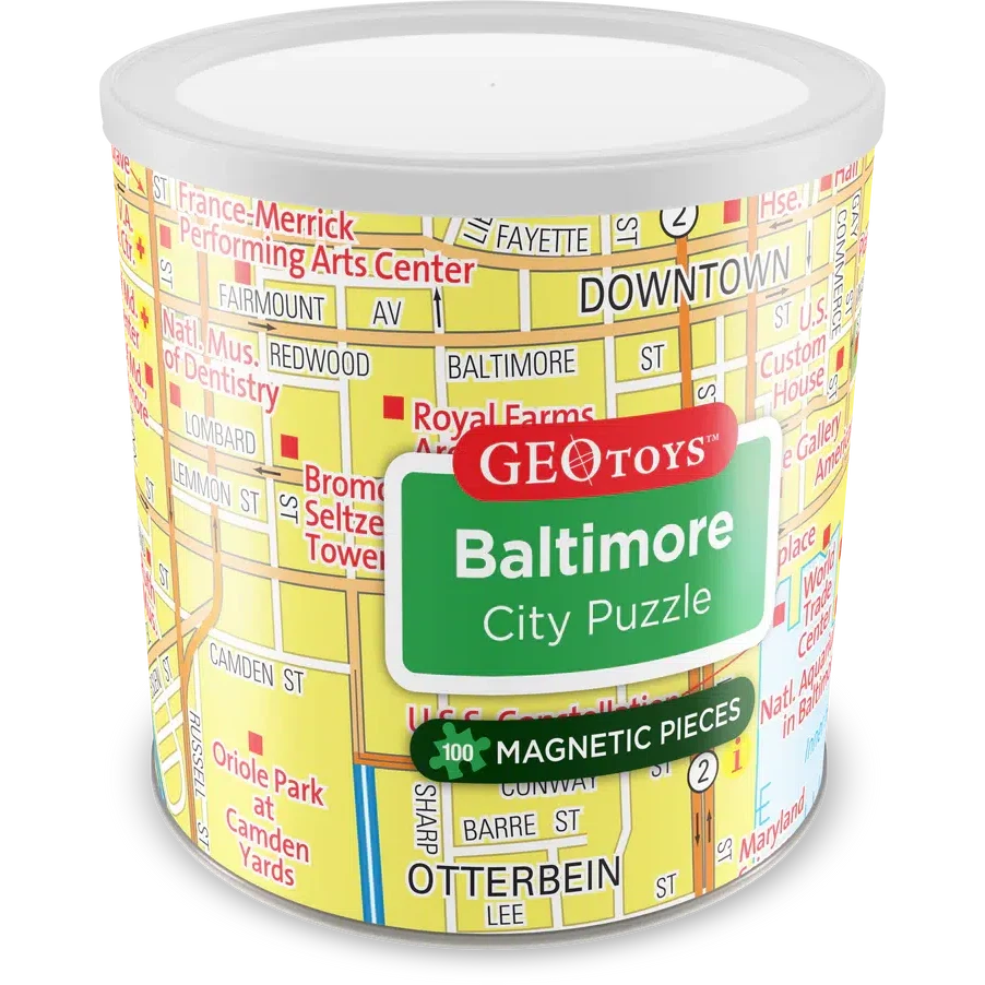 Baltimore City 100 Piece Magnetic Jigsaw Puzzle Geotoys