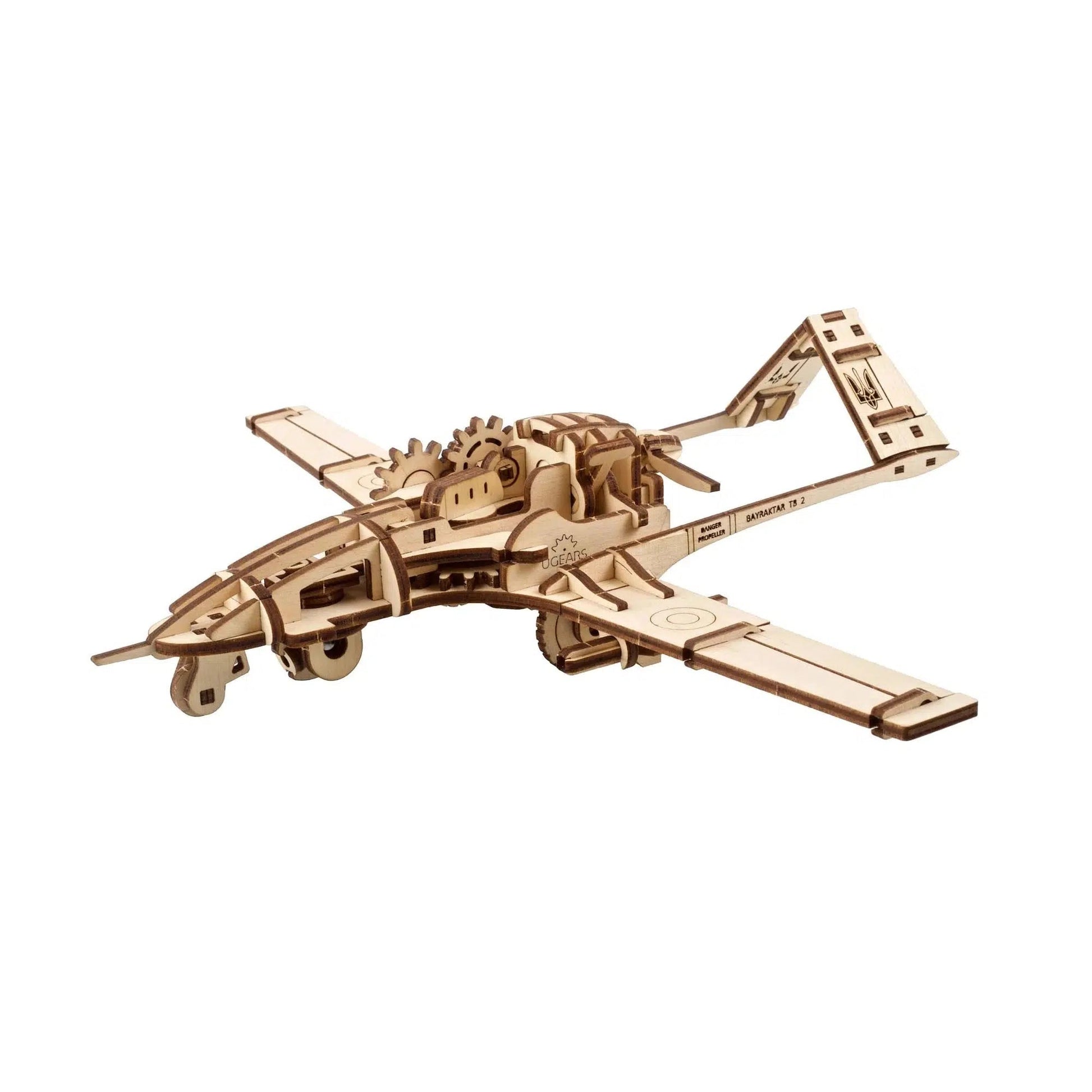 Bayraktar TB2 Combat Drone 3D Wood Model Kit UGEARS