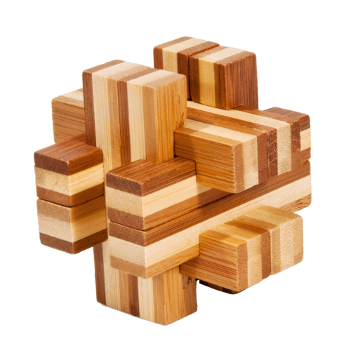 Beam Construct 3D Bamboo Puzzle Fridolin