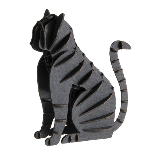 Black Cat 3D Cardboard Model Kit Fridolin