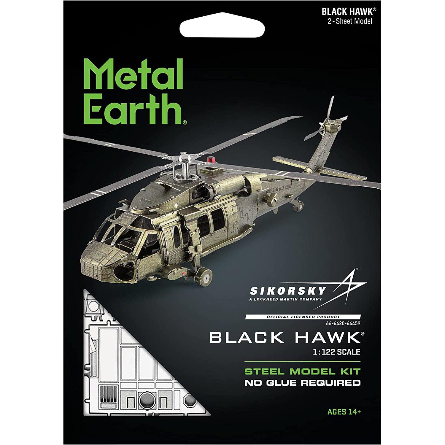 Black Hawk Helicopter 3D Steel Model Kit Metal Earth
