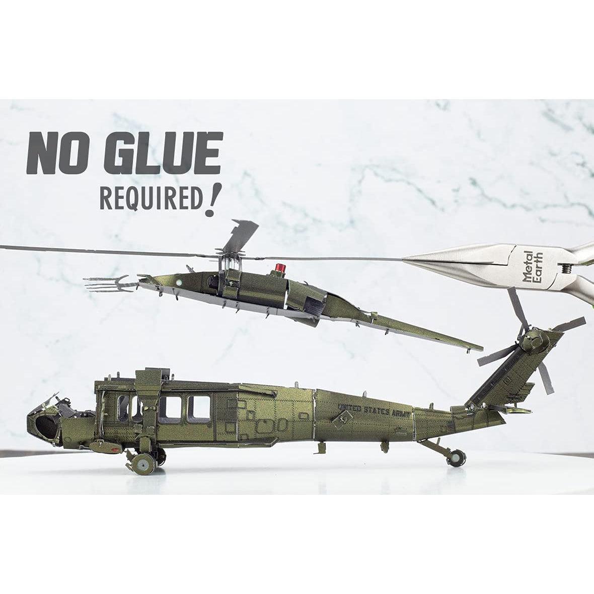 Black Hawk Helicopter 3D Steel Model Kit Metal Earth