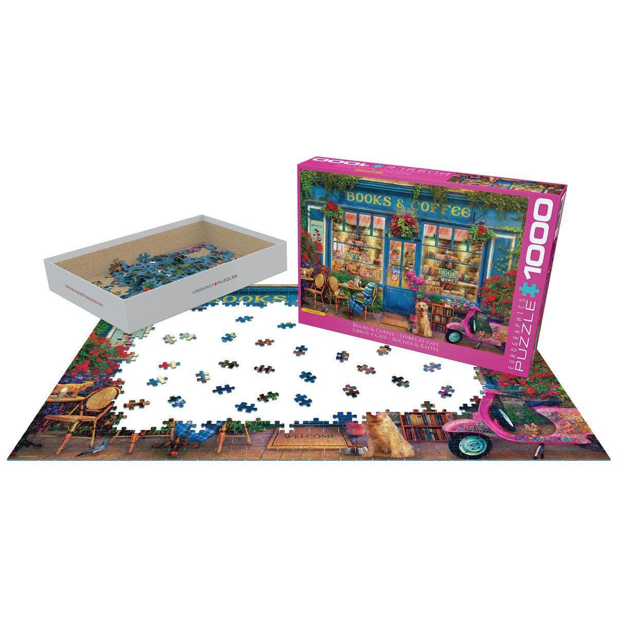 Books & Coffee 1000 Piece Jigsaw Puzzle Eurographics