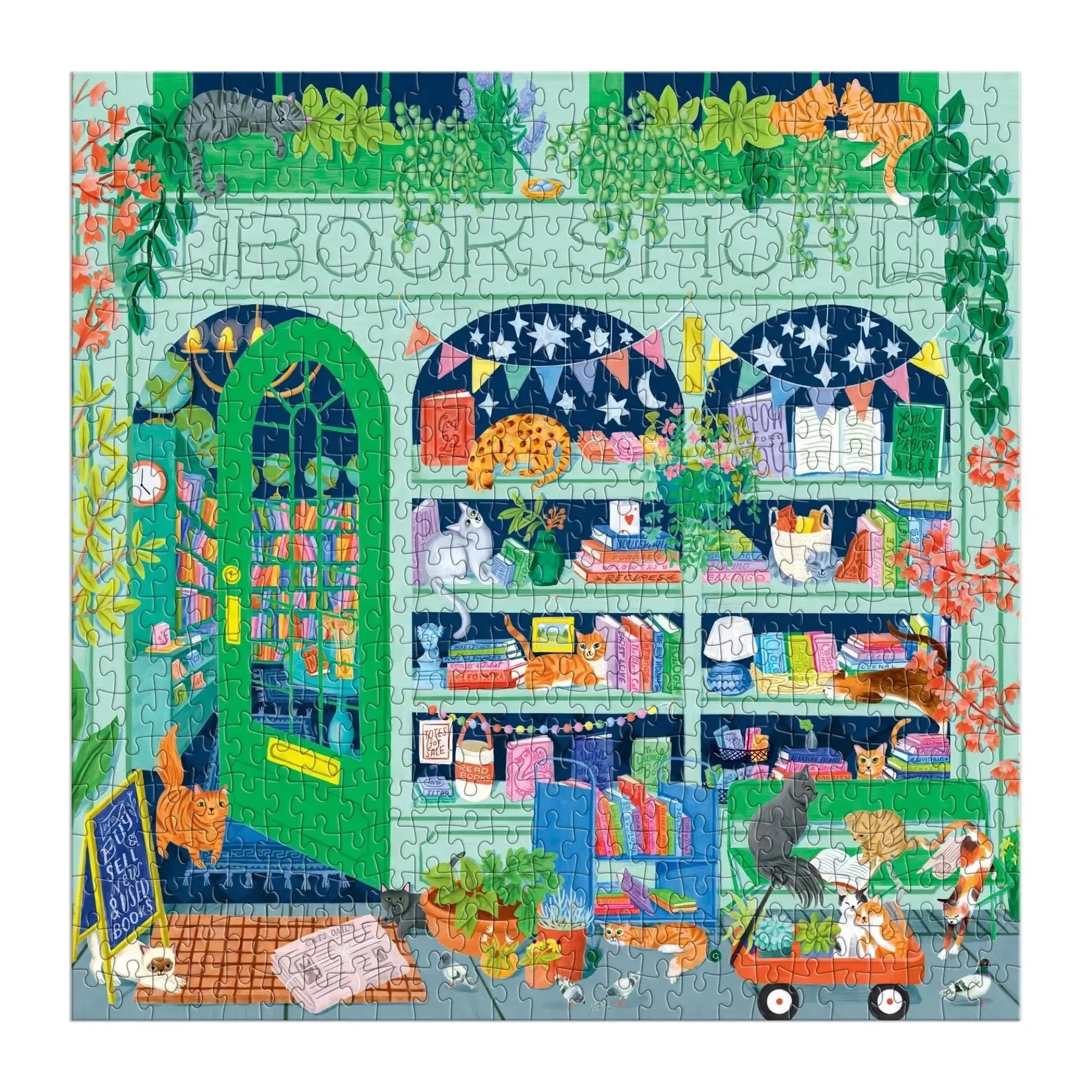 Bookshop Cats 500 Piece Jigsaw Puzzle Galison