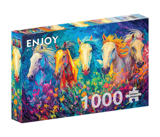 Bright Galloping 1000 Piece Jigsaw Puzzle Enjoy