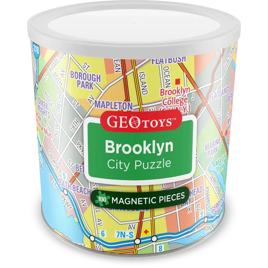 Brooklyn City 100 Piece Magnetic Jigsaw Puzzle Geotoys