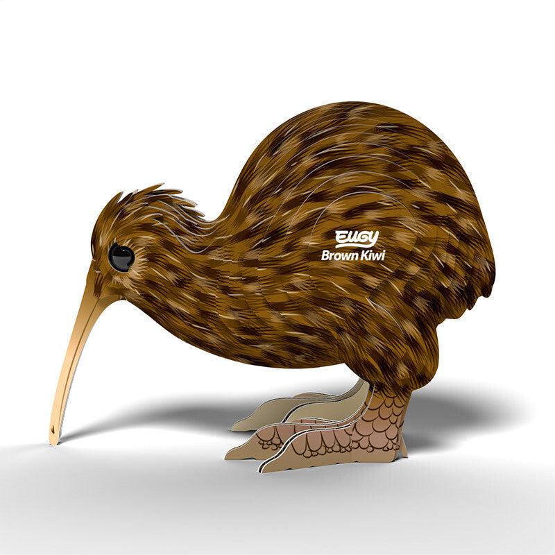 Brown Kiwi 3D Cardboard Model Kit Eugy