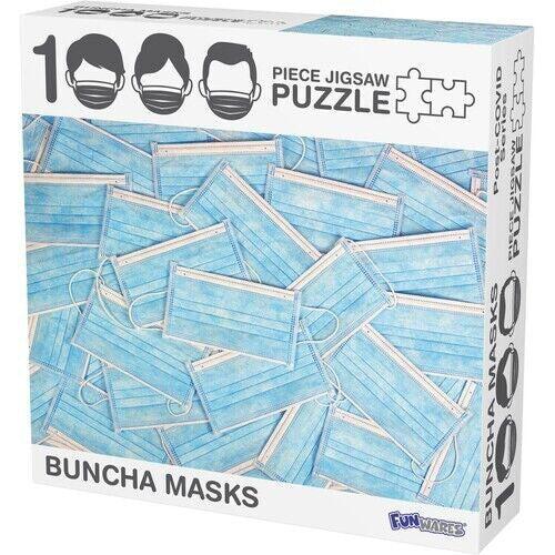 Buncha Masks 1000 Piece Jigsaw Puzzle Funwares