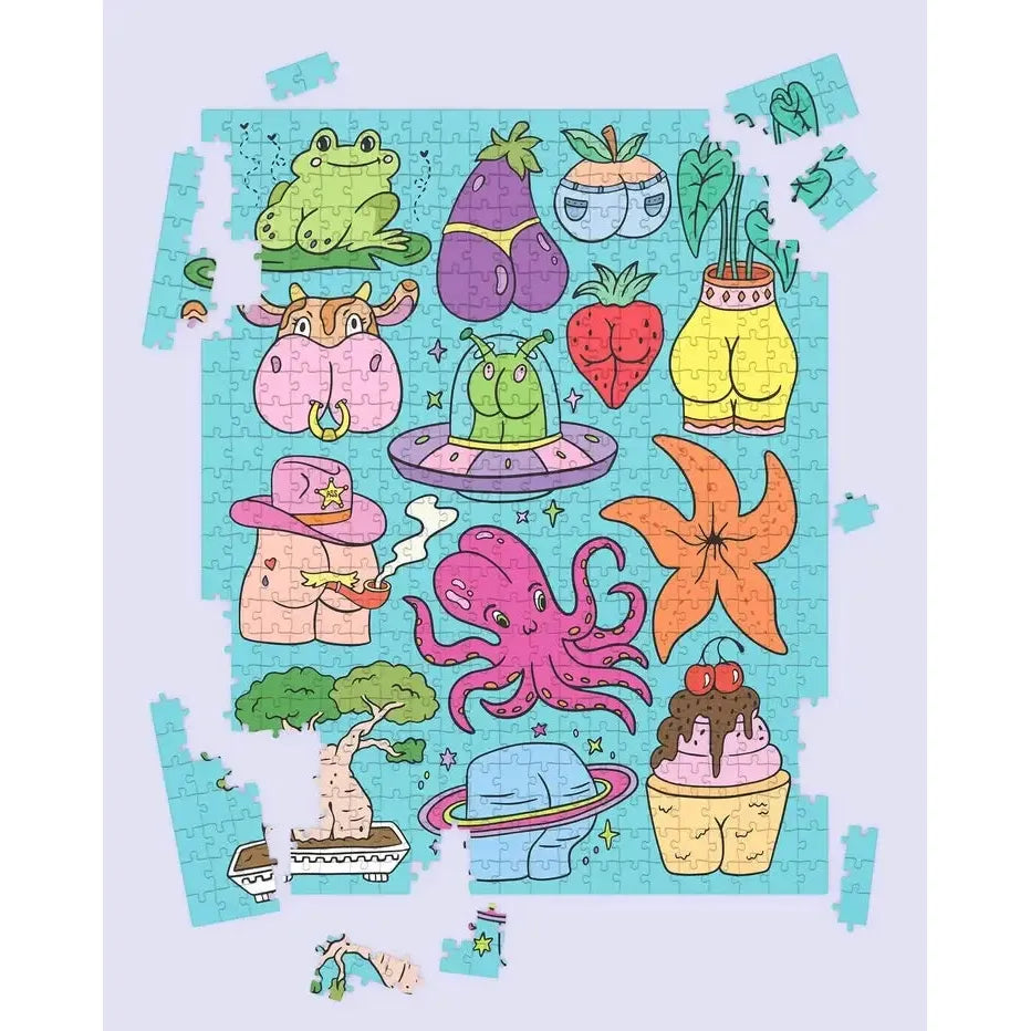 Bunches of Butts 500 Piece Jigsaw Puzzle Fun Club