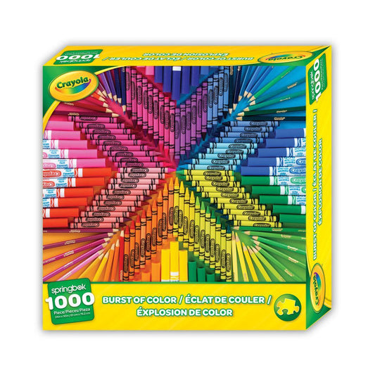Burst of Color Crayola Crayon 1000 Piece Jigsaw Puzzle Springbok